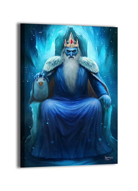 Frozen Throne King Wall Art Canvas Print – Ice King by Nopeys