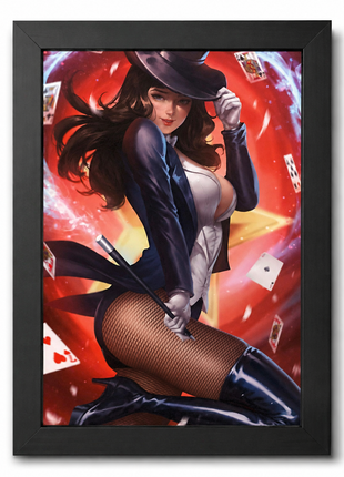 Black full frame upgrade for Canvas and Metal wall art, straight-on product view
