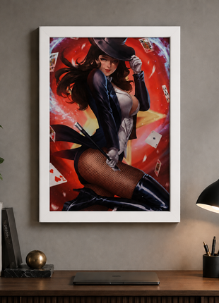 White full frame wall art displayed in a modern office or studio
