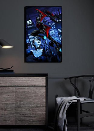 Batman Beyond vs Inque acrylic wall art by Evy Pinlac
