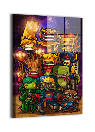 Galaxy Goofballs Guardians of the Galaxy ensemble Marvel wall art 1 by Jeff Benitez