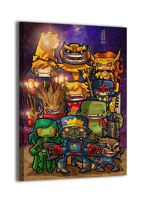 Galaxy Goofballs Guardians of the Galaxy ensemble Marvel wall art 2 by Jeff Benitez