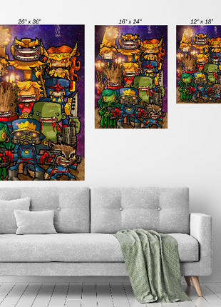 Galaxy Goofballs Guardians of the Galaxy ensemble Marvel wall art 4 by Jeff Benitez