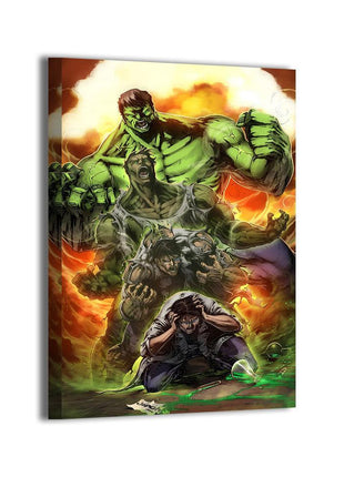Gamma Unleashed Hulk transformation Marvel acrylic print by Jimbo Salgado