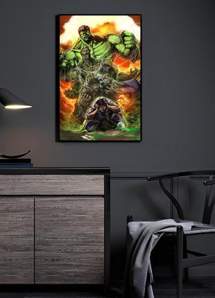 Gamma Unleashed Hulk transformation Marvel acrylic print by Jimbo Salgado