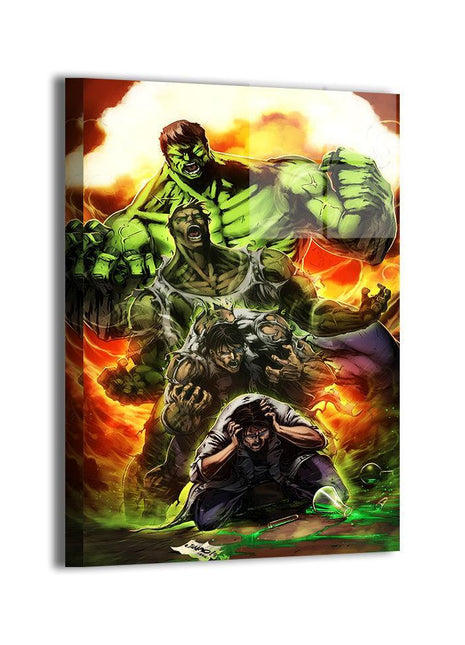 Gamma Unleashed Hulk transformation Marvel acrylic print by Jimbo Salgado