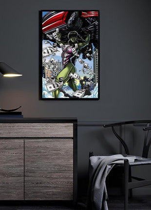 Gamma Verdict She-Hulk (Jennifer Walters) Marvel wall art by Ray Dash