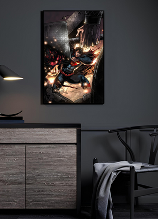 Shop Thor vs Superman acrylic wall art by Jey Soliva