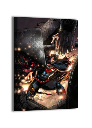 Shop Thor vs Superman canvas wall art by Jey Soliva