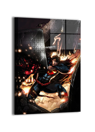 Shop Thor vs Superman metal wall art by Jey Soliva