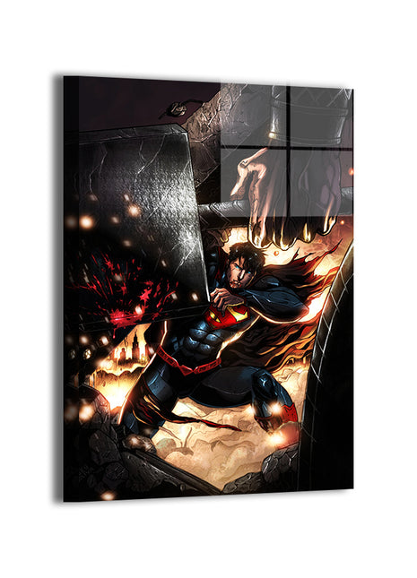 Gods & Legends Thor vs Superman wall art — Marvel vertical print by Jey Soliva, image 1.
