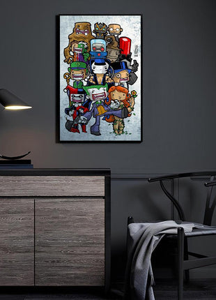 Batman Villains Chibi Wall Art acrylic print by Jeff Benitez