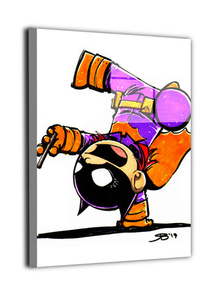 Gotham Snapshot Batgirl chibi metal wall art by Rick Basaldua