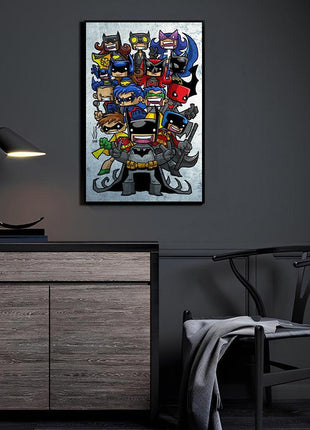 Bat-Family Chibi Wall Art acrylic print by Jeff Benitez