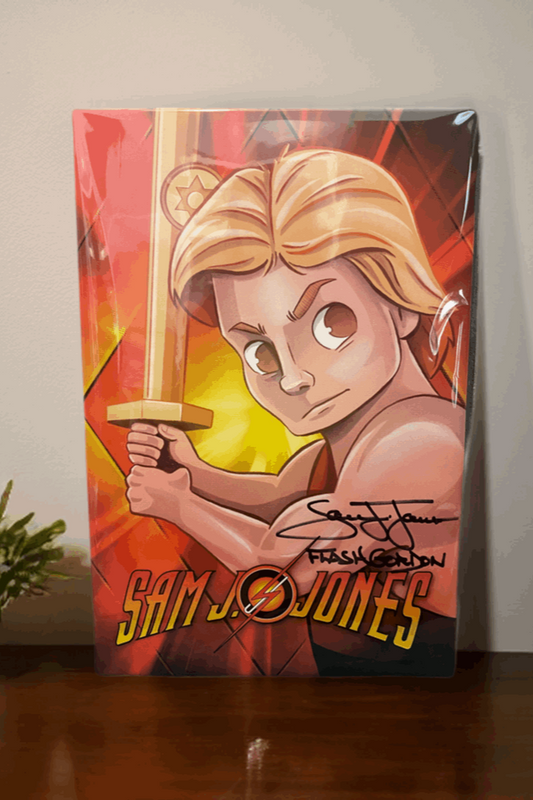 12x18 Canvas signed by Sam Jones AKA Flash Gordon - Snapping Turtle Gallery