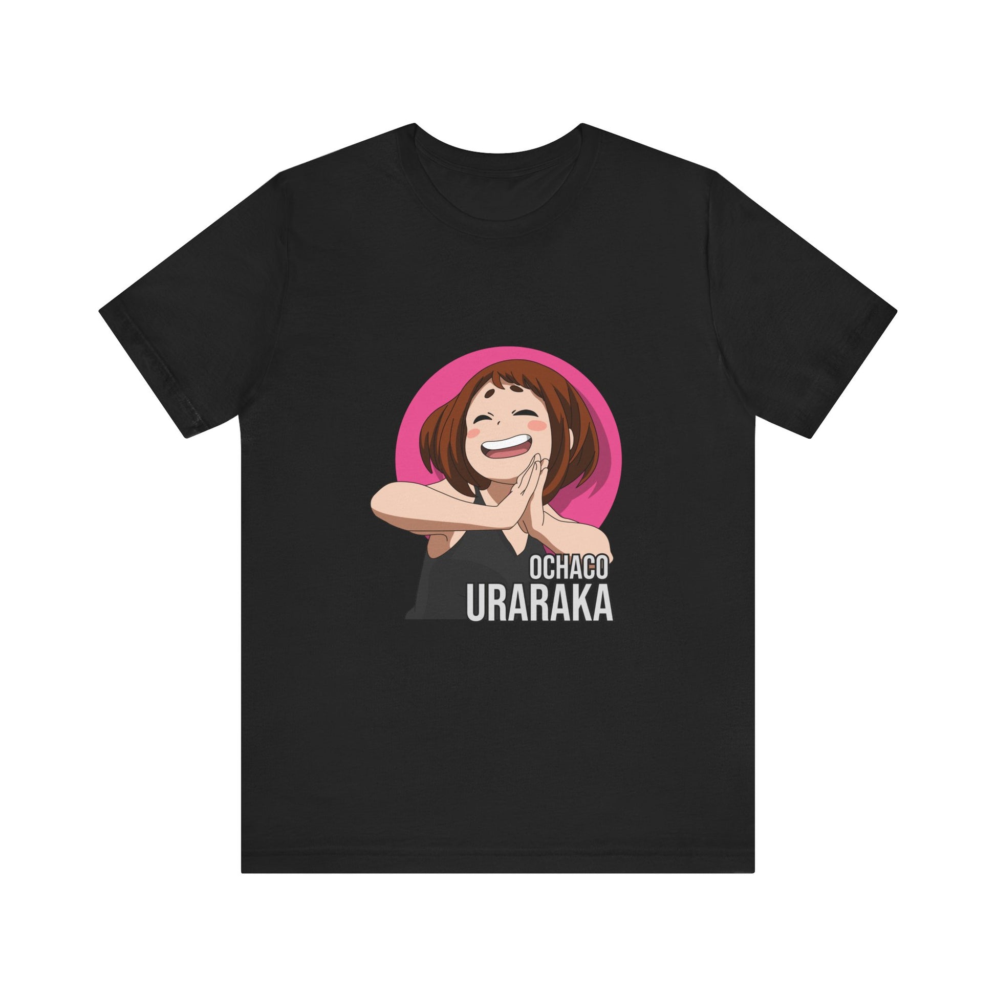 Alt: Gravity Hero Anime Shirt printed on black, front view, anime apparel by Snapping Turtle Gallery

