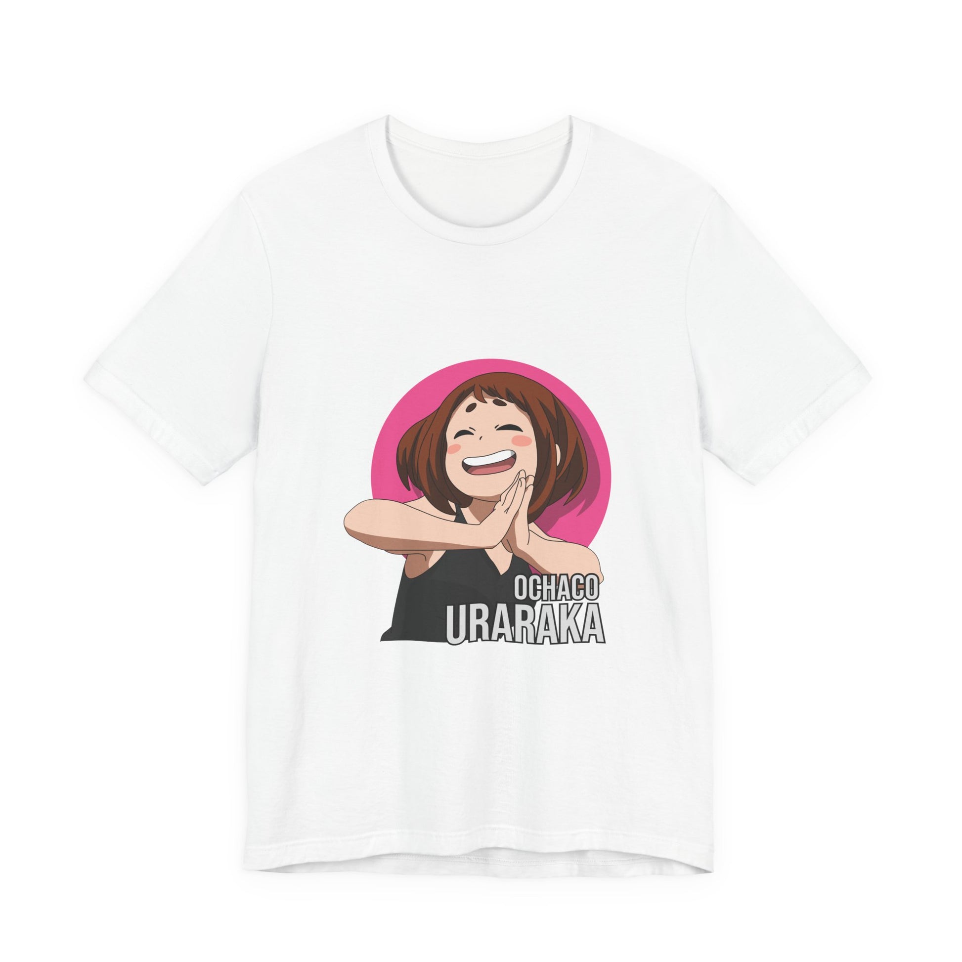 Alt: Gravity Hero Anime Shirt on white, angled front view, anime streetwear by Snapping Turtle Gallery

