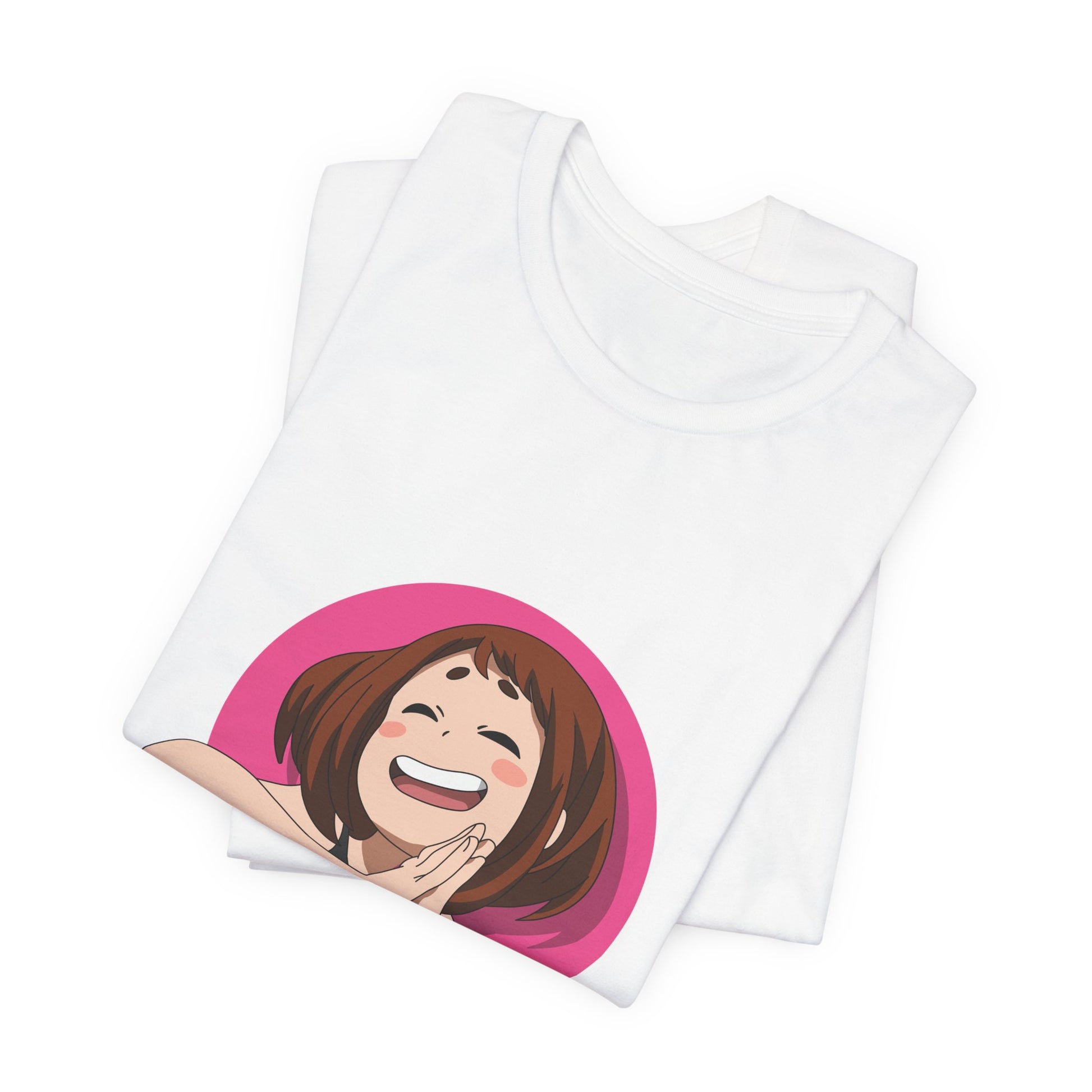 Alt: Gravity Hero Anime Shirt on white, folded display, anime graphic tee by Snapping Turtle Gallery

