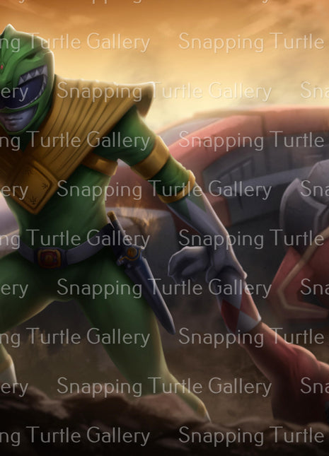 Green x Red Wall Art Acrylic Print, Premium Wall Art by Snapping Turtle Gallery