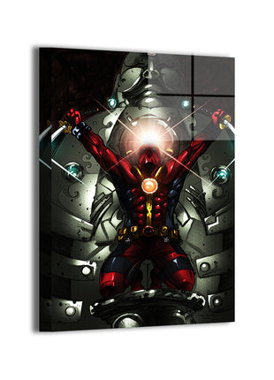 Halo of Mayhem Deadpool wall art — Marvel square print by Von Randal, image 1.