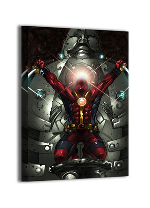 Halo of Mayhem Deadpool wall art — Marvel square print by Von Randal, image 2.