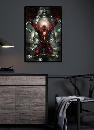 Halo of Mayhem Deadpool wall art — Marvel square print by Von Randal, image 3.