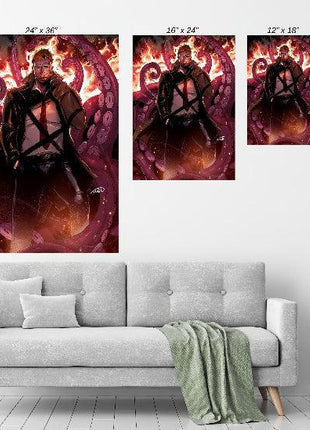 Hellbound Detective John Constantine wall art size chart