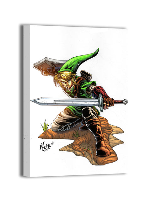 Hero’s Valor Wall Art Canvas Print – Link Legend of Zelda by Vhon Remot and Nestor Redulla Jr.