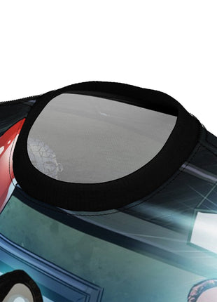 Horror Icons Pool Night All-Over Print Tee Black stitching Print, Premium Wall Art by Snapping Turtle Gallery