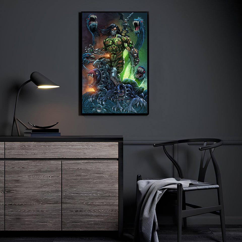 host of darkness poster print 11x17 horror comic wall art

