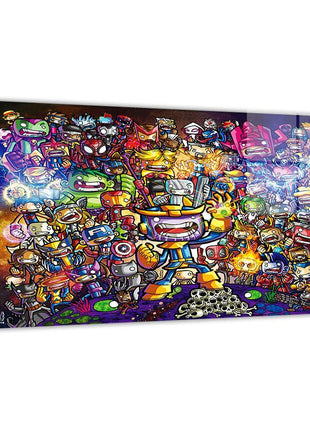 Infinity Clash Thanos and Marvel heroes Marvel wall art 1 by Jeff Benitez