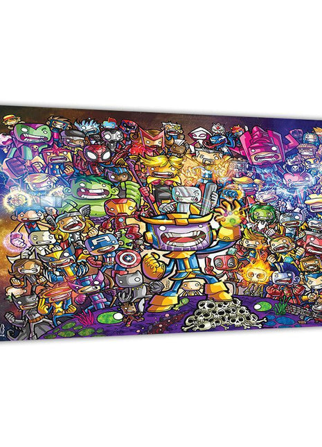 Infinity Clash Thanos and Marvel heroes Marvel wall art 2 by Jeff Benitez