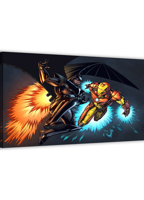 Armor Against the Night Iron Man vs Batman Wall Art