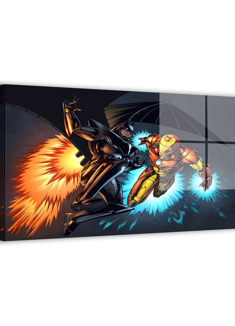 Armor Against the Night Iron Man vs Batman Wall Art