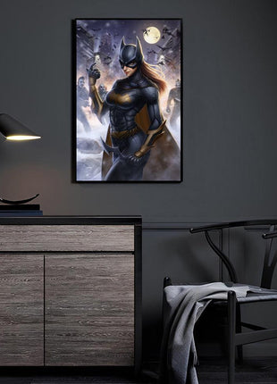 Batgirl vs Joker Wall Art acrylic print by Sam DelaTorre