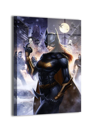 Batgirl vs Joker Wall Art dye-sublimated metal print by Sam DelaTorre