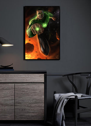 John Stewart; Green Lantern acrylic wall art by Wizyakuza (Ceasar)