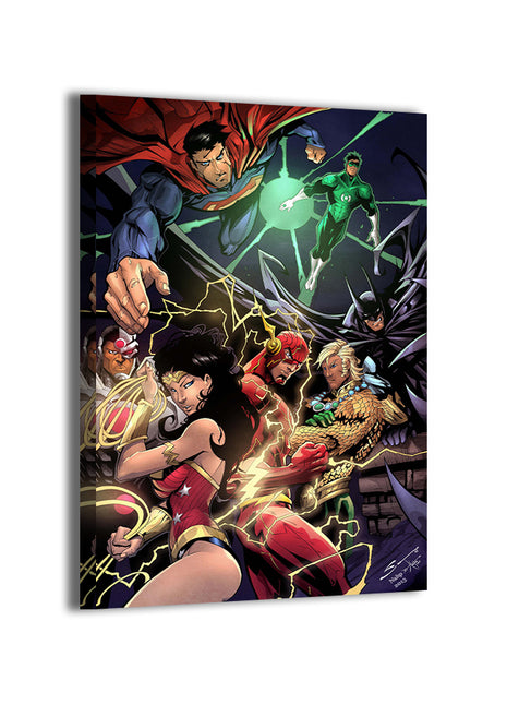 Justice League Justice United canvas wall art by Savy Lim