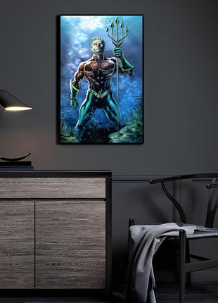 King of Atlantis Aquaman acrylic wall art by Jimbo Salgado
