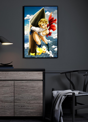 Power Girl acrylic wall art by Evy Pinlac
