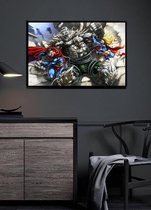 Superman Supergirl acrylic wall art by Ryan Pasibe
