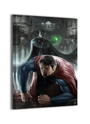 Batman; Superman canvas wall art by Wizyakuza (Ceasar)