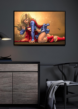 Supergirl acrylic wall art by Brian Balando