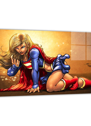 Supergirl metal wall art by Brian Balando