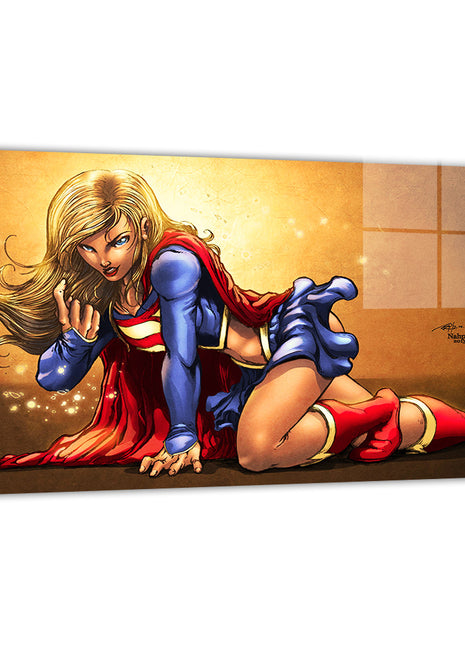 Supergirl metal wall art by Brian Balando