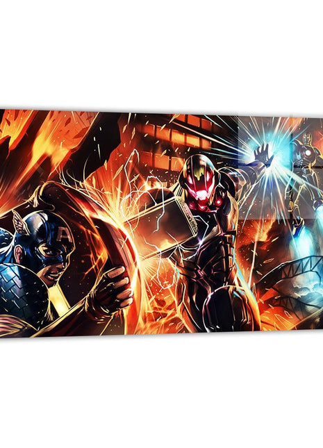 Last Stand Protocol Avengers wall art — Marvel square print by Wizyakuza (Ceasar), image 1.