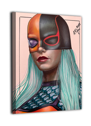 Ravager canvas wall art by Aurelio Rigoni , created using airbrush techniques followed with pastel pencils for refined detail and depth