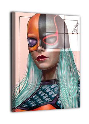 Ravager metal wall art by Aurelio Rigoni , created using airbrush techniques followed with pastel pencils for refined detail and depth