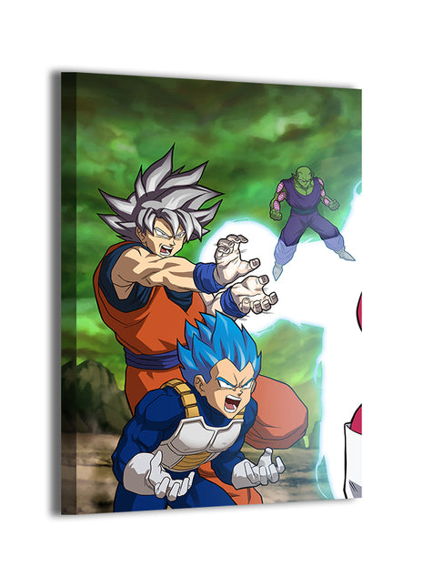 DBS Saiyans and Piccolo scene by Pasibe and Dela Torre; gallery-wrapped, ready to hang.