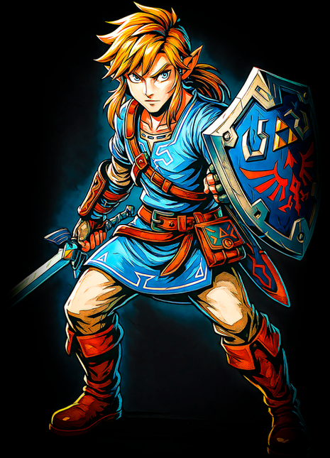 Link The Legend of Zelda: Breath of the Wild wall art in Acrylic, Canvas and Metal